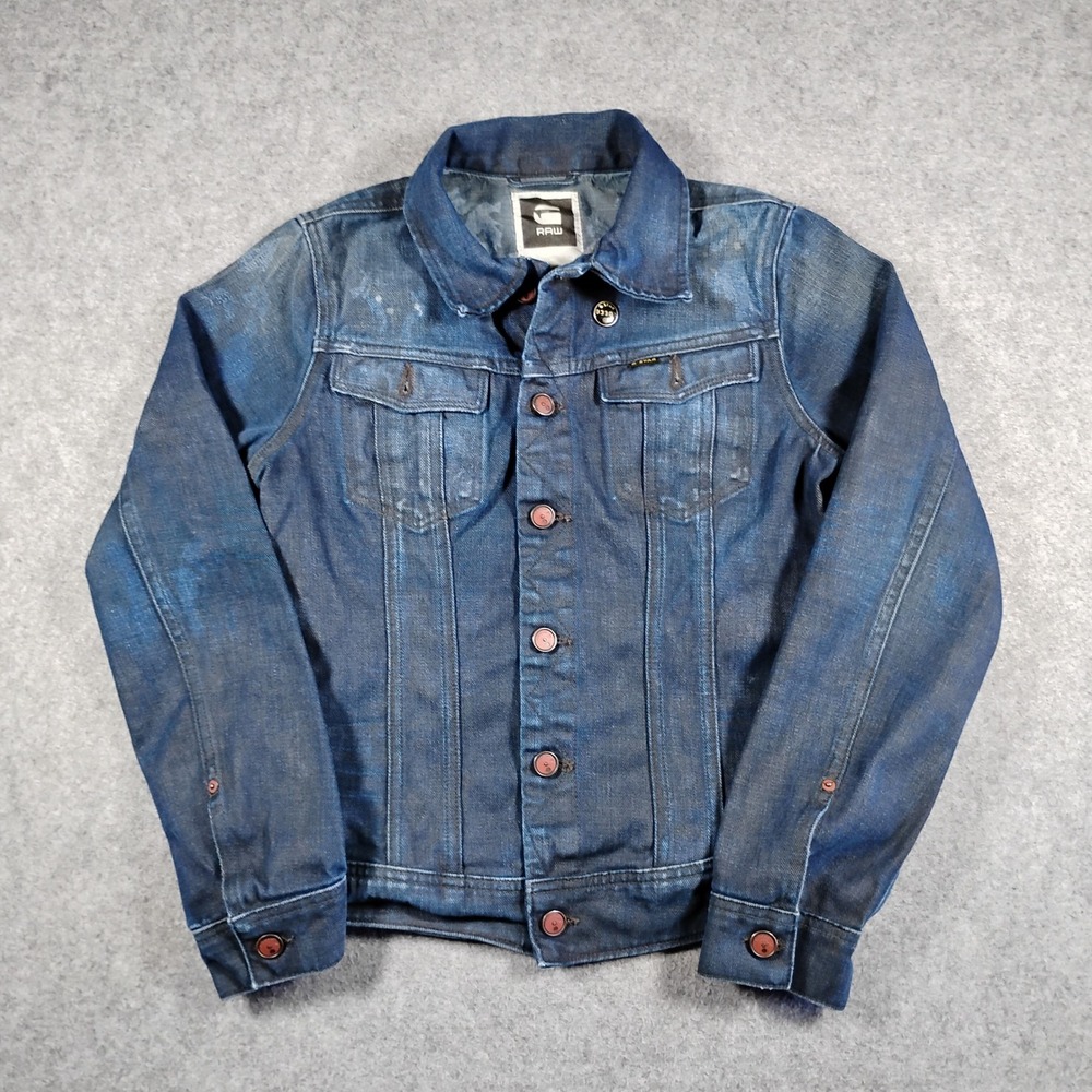 G-Star Raw‎ Slim Tailor Vintage Denim Jacket Womens Medium Blue